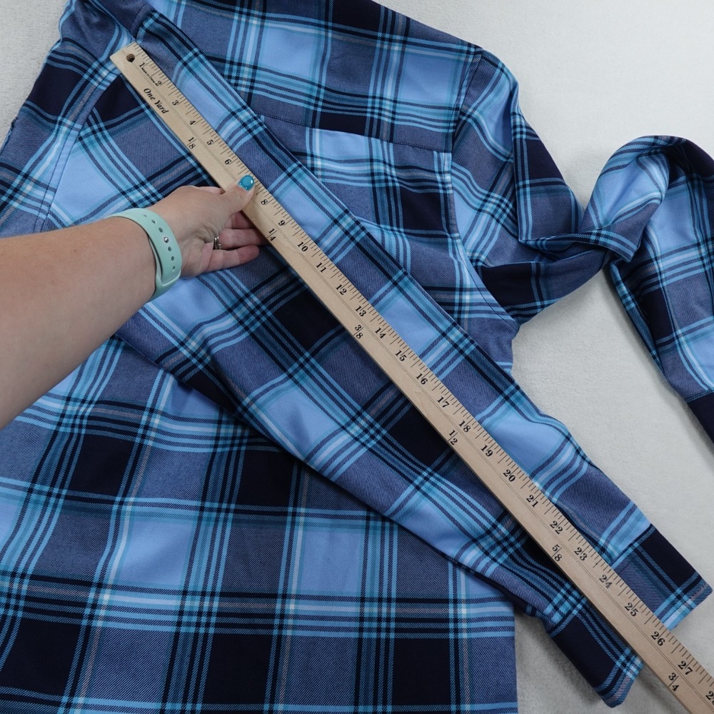 Dixxon Flannel Shirt Mens Large Blue Axel Crew Foundation Button Up Long Sleeve - Picture 14 of 15